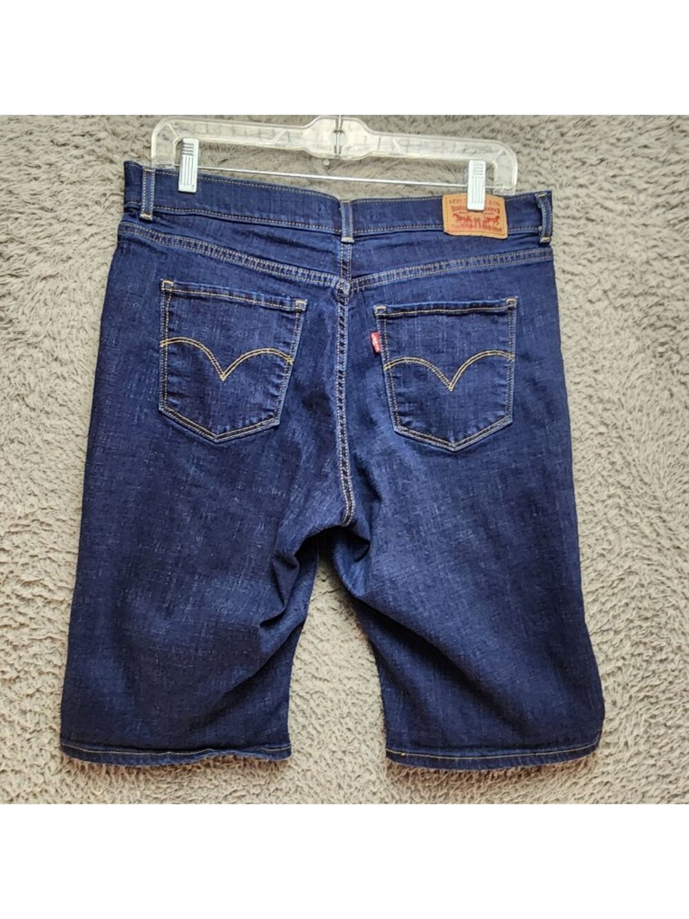 Levis Shorts Womens 30 Blue Classic Bermuda Stretch Denim Shorts Jorts